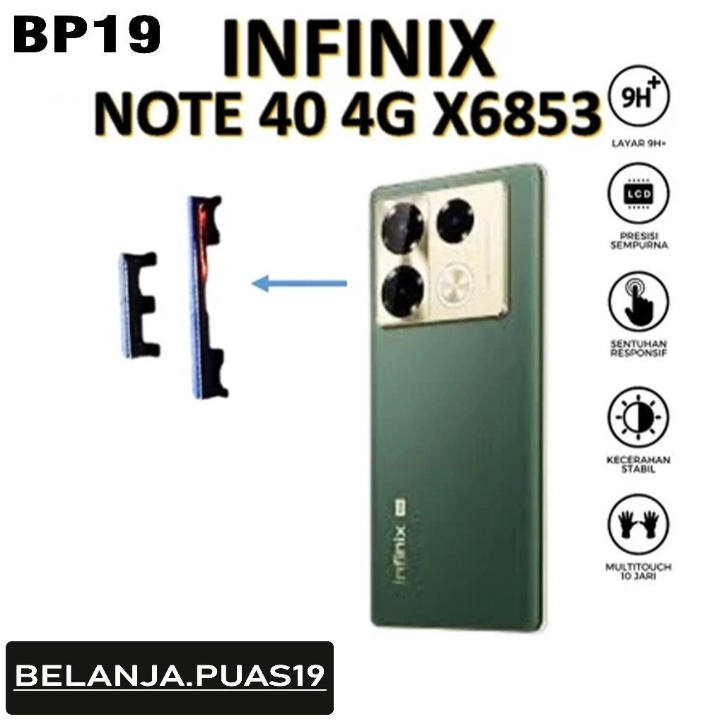 Tombol Luar Power On Off + Volume Infinix Note 40 4G / X6853