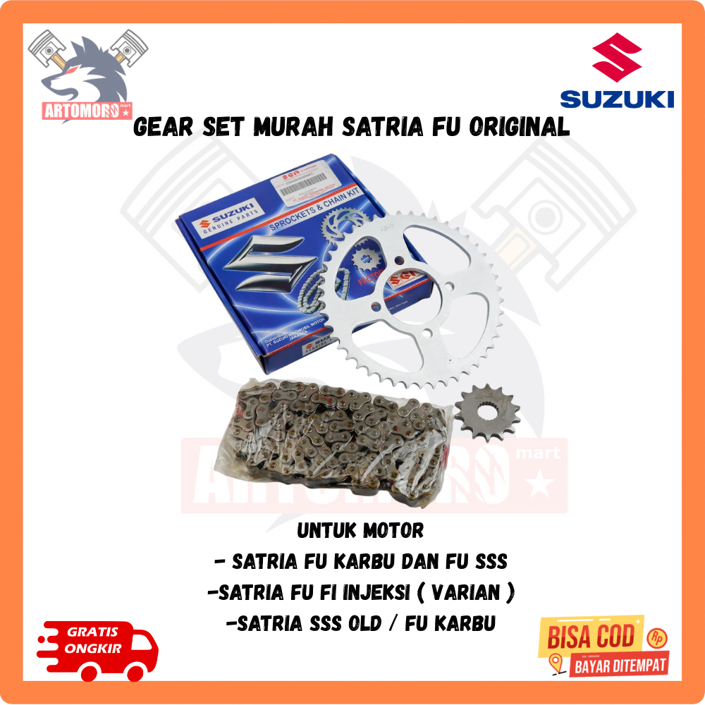 Gear Set Murah Satria Fu - Gear Ori Satria Fu Old - Satria Fu Injeksi New Original
