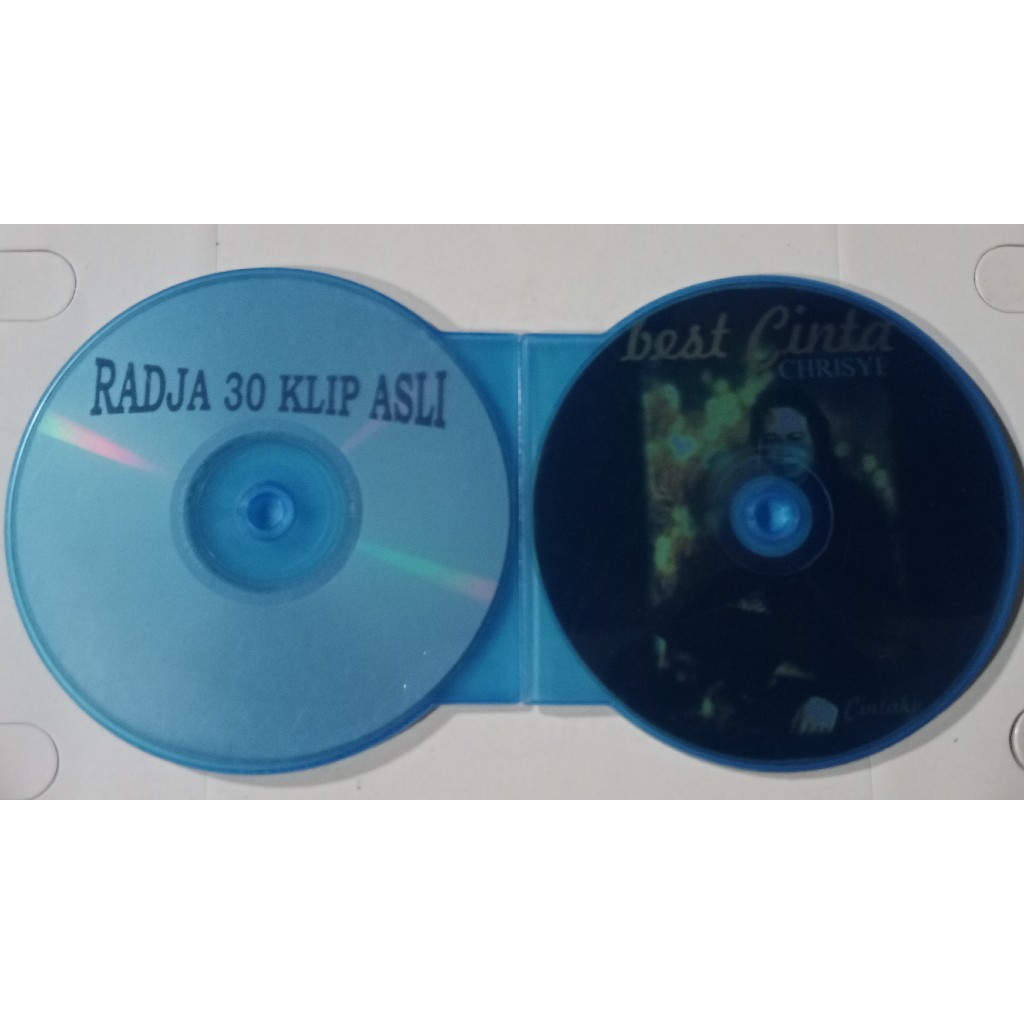 Sepaket VCD Radja 30 Klip Asli & Best Cinta Chrisye Tanpa Sampul Bonus Kotak