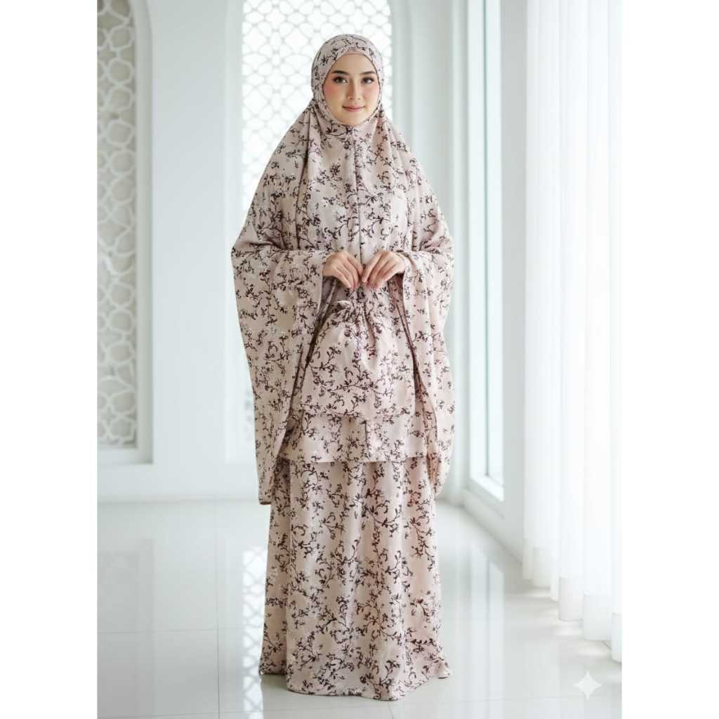 mukena motif dewasa standart // mukena traveling katun motif dewasa