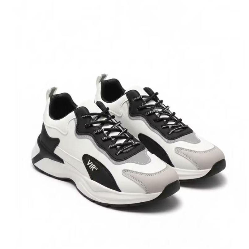 Sepatu VIR Black and White Sepatu Sneakers Unisex Realpict