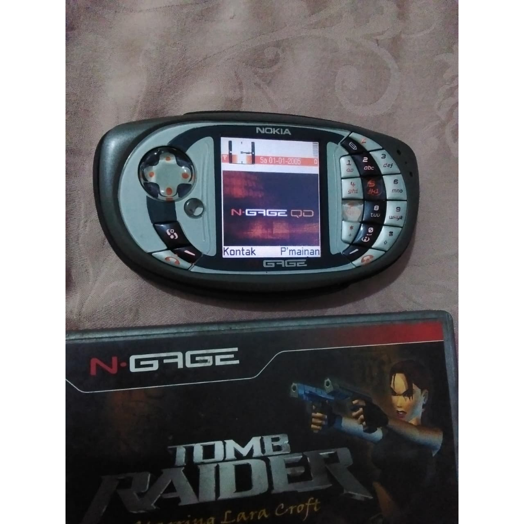 N-GAGE NGAGE QD HP NOKIA + TOMB RAIDER + SIMS GAME | COLLECTOR ITEM