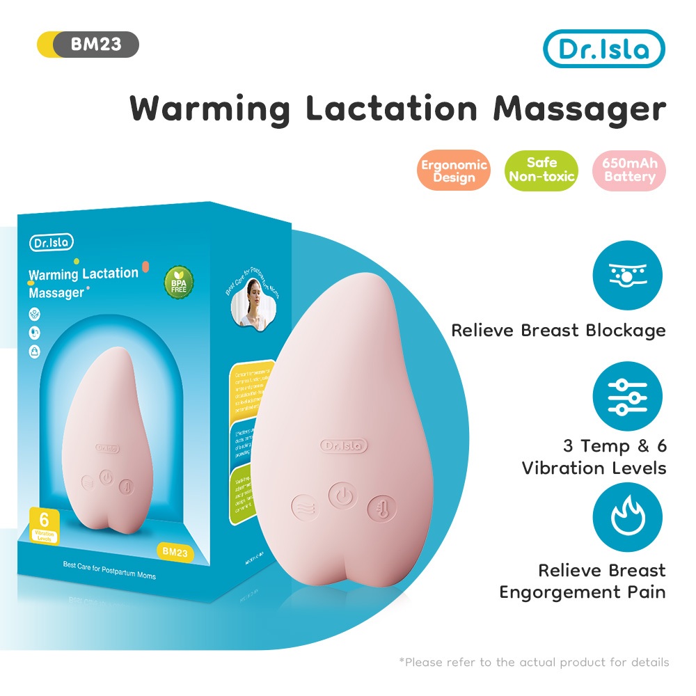 Dr.isla Lactation Massager Warming Alat Pijat Laktasi ASI Dengan Penghangat Pijat Payudara BM23