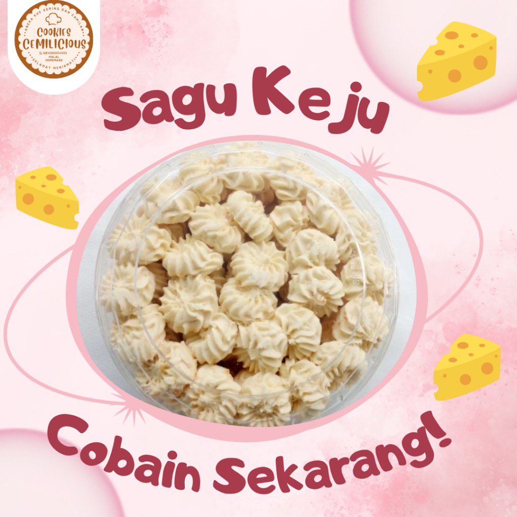 Kue Kering Sagu Keju Enak Murah Premium Toples 500 Gram