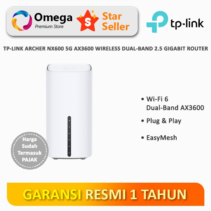 TP-Link Archer NX600 5G AX3600 Wireless Dual-Band 2.5 Gigabit Router