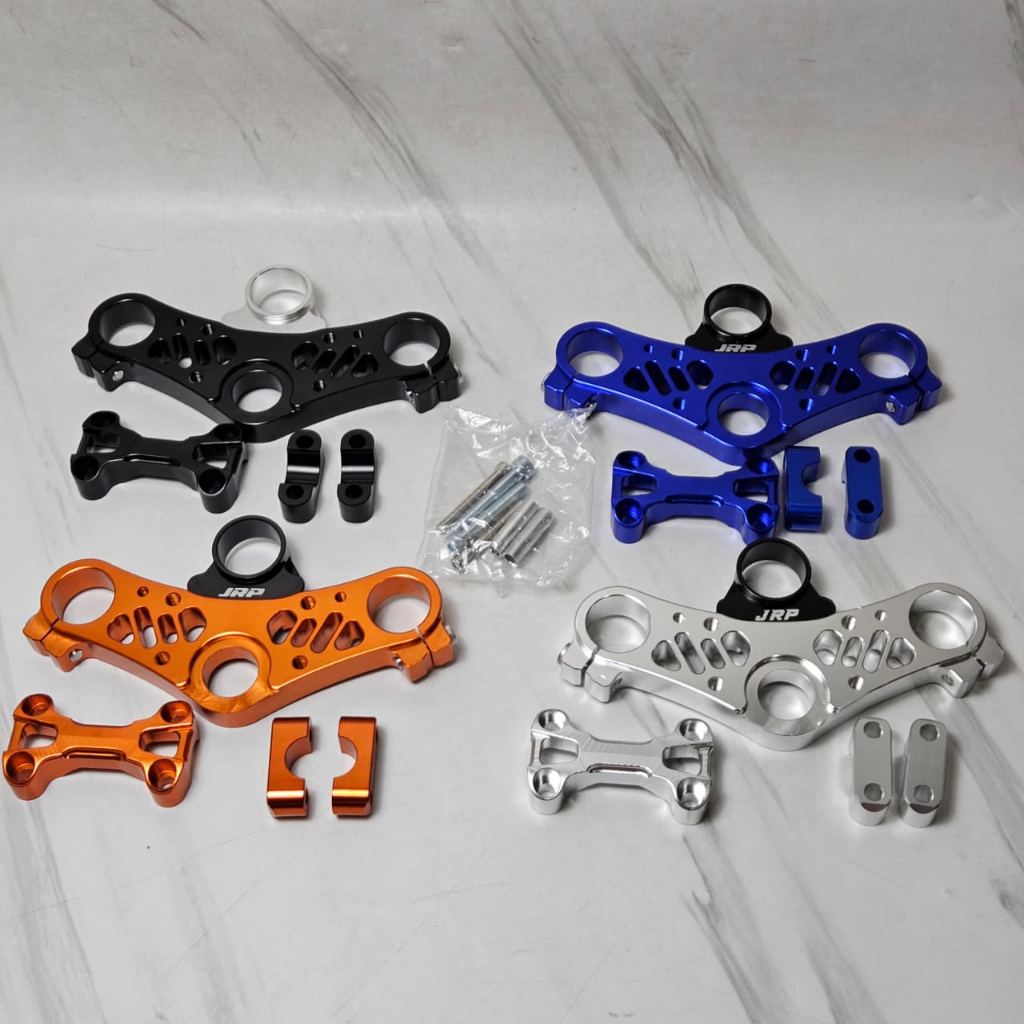 Segitiga Stang Jrp + Breket Full CnC-Segitiga Stang Motor Kawasaki Ninja R Dan Ninja SS