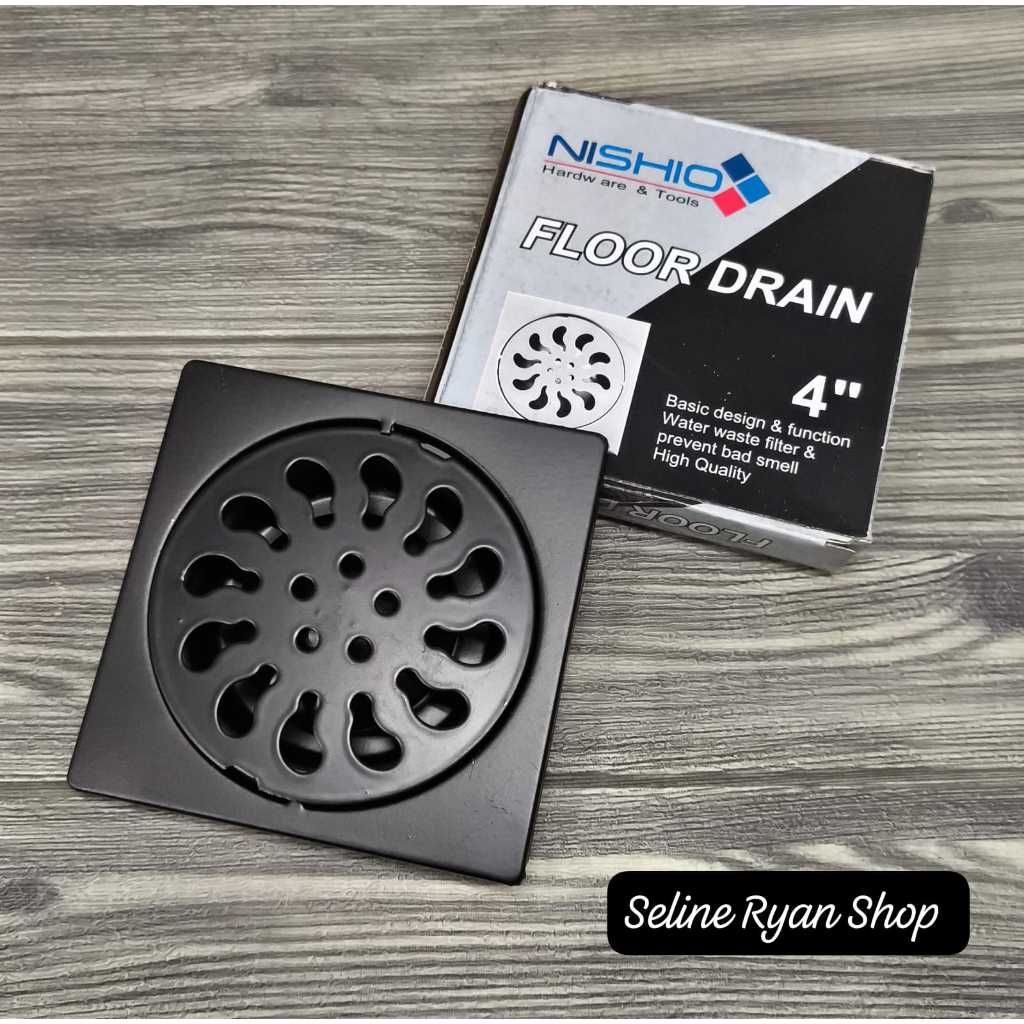 Afur / Sarangan / Saringan Got Stainless Steel Model Kotak - BLACK