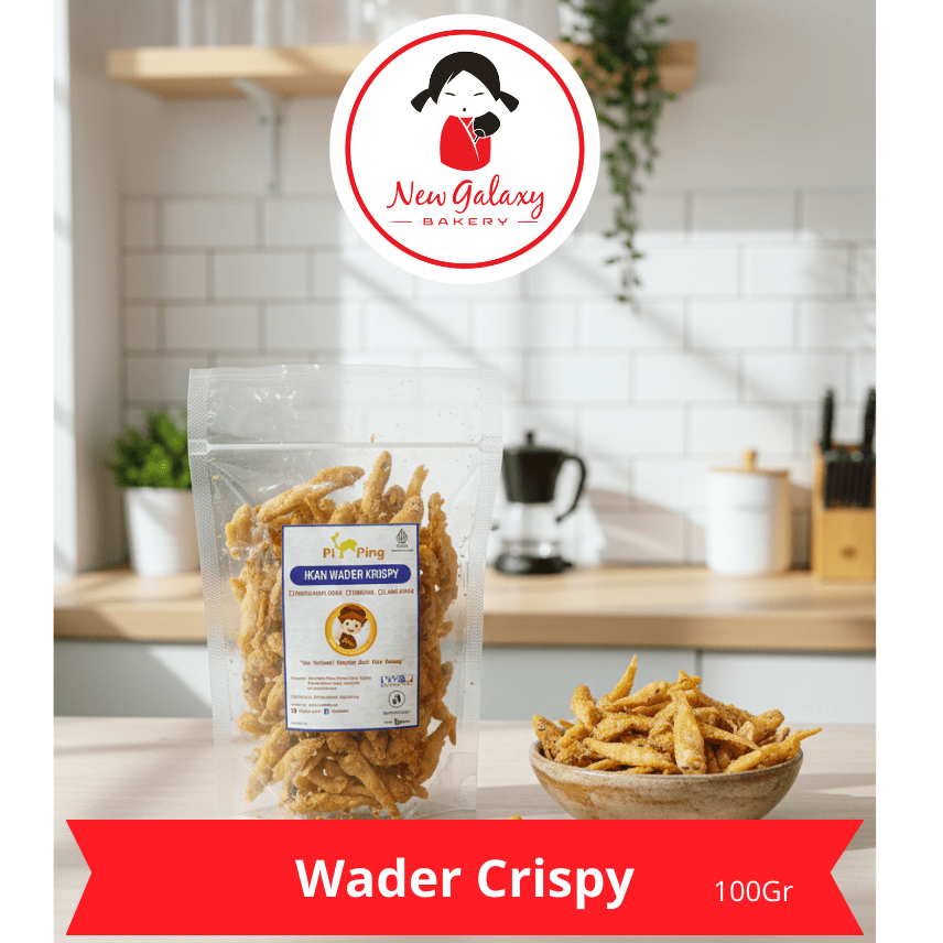 Wader Crispy Piping 100 gram/Keripik Ikan Wader/ Wader Crispy