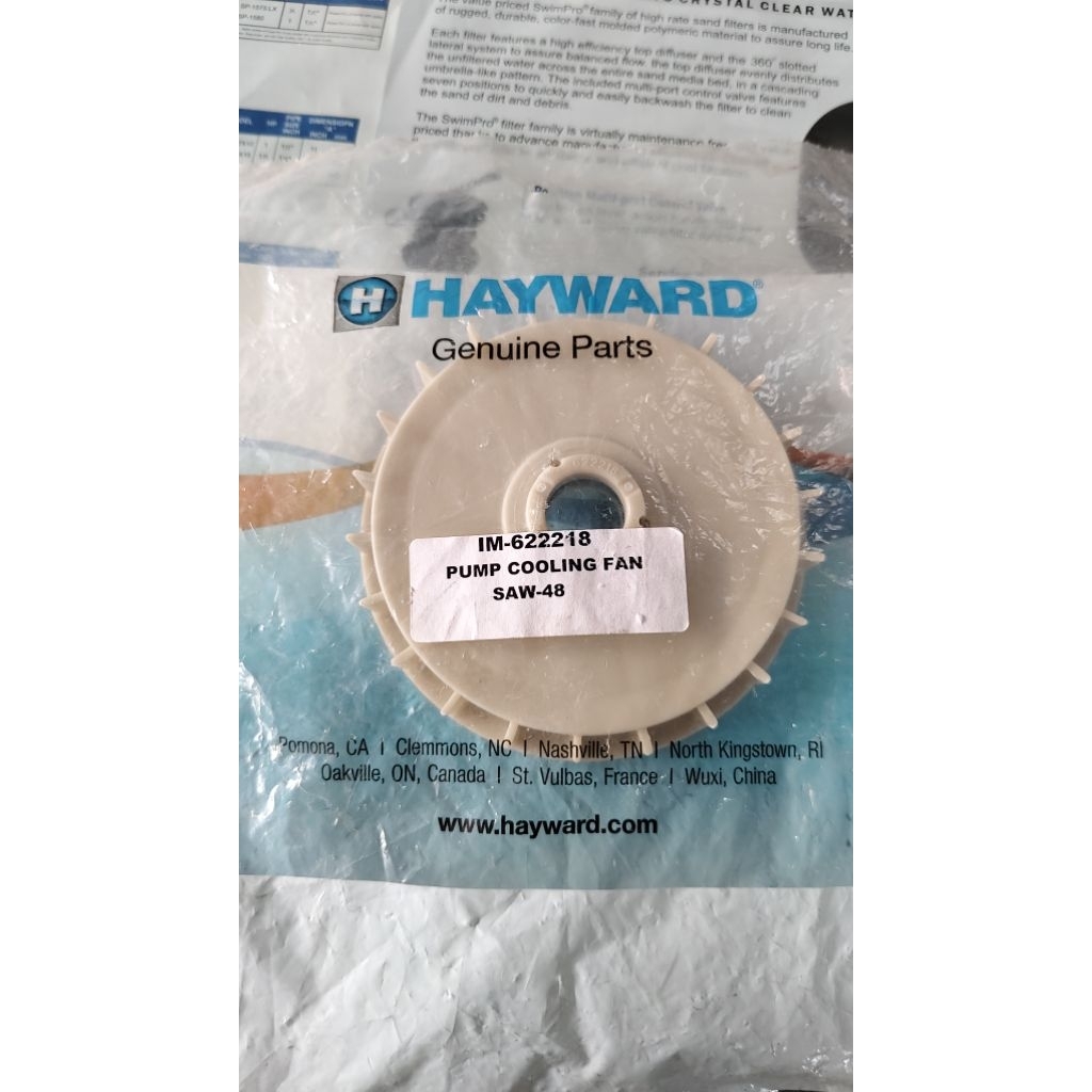 kipas pendingin pompa 3/4 Hp atau 1 Hp powerflo Hayward original