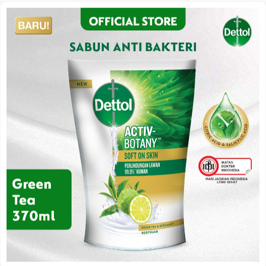 Dettol bodywash green tea 370g