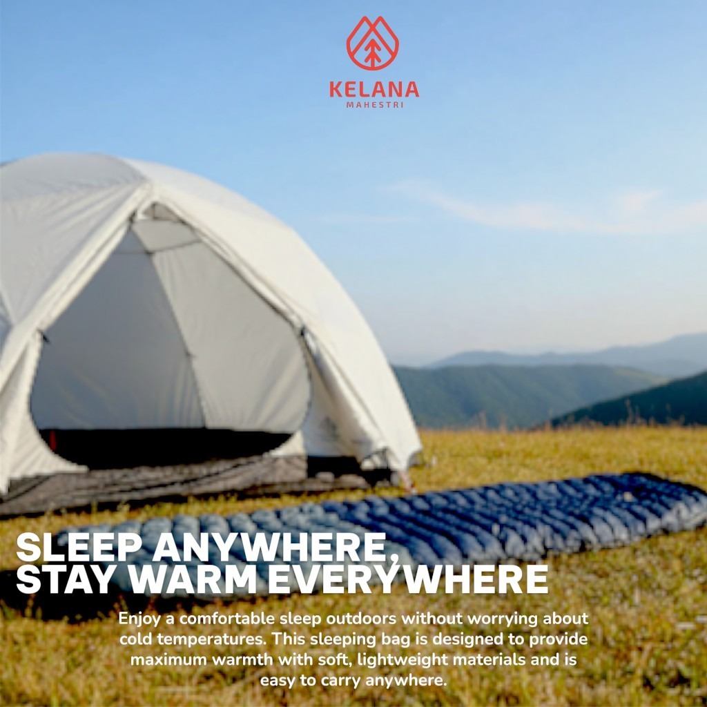 Kelana Mahestri Sleeping Bag Polar Bulu Tebal - Selimut Camping - Sleeping Bag Gunung - Sleeping Bag