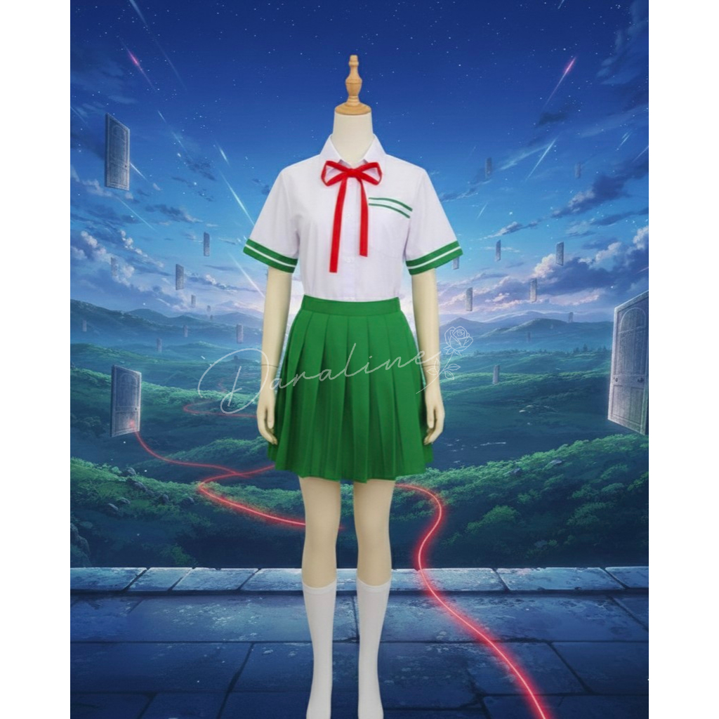 Kostum Cosplay Seragam Sekolah Suzume Iwato Anime Suzume Tojimari High Quality