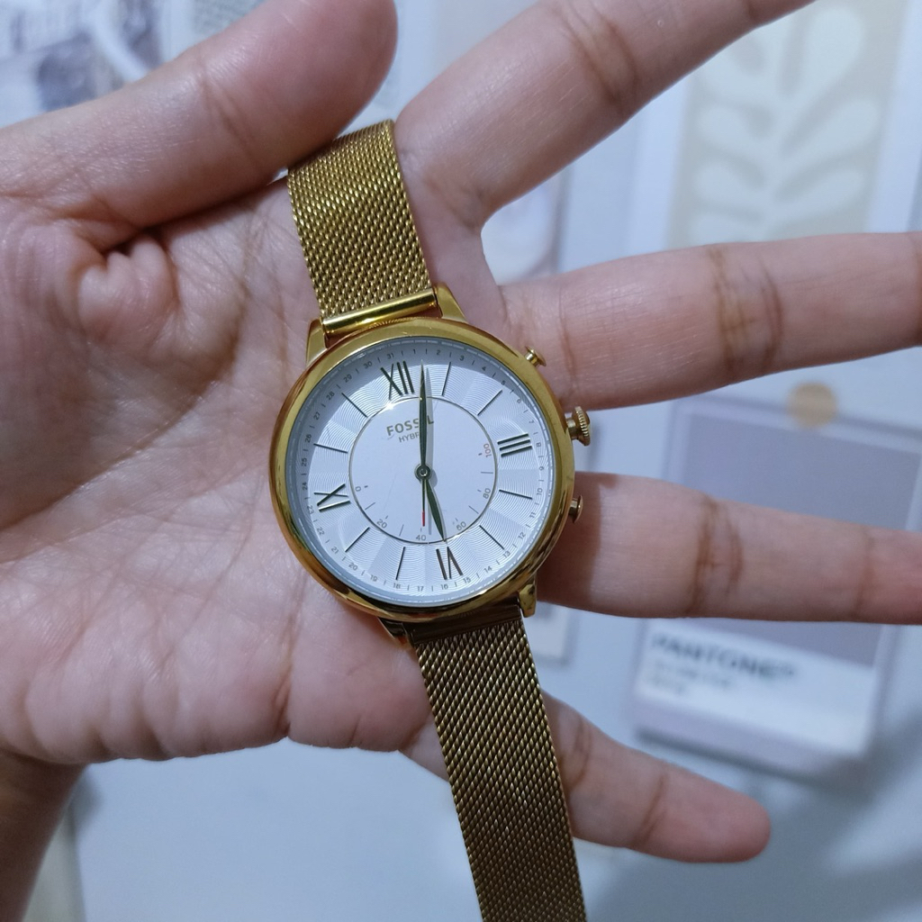 Fssil q jacqueline gold hybrid smartwatch