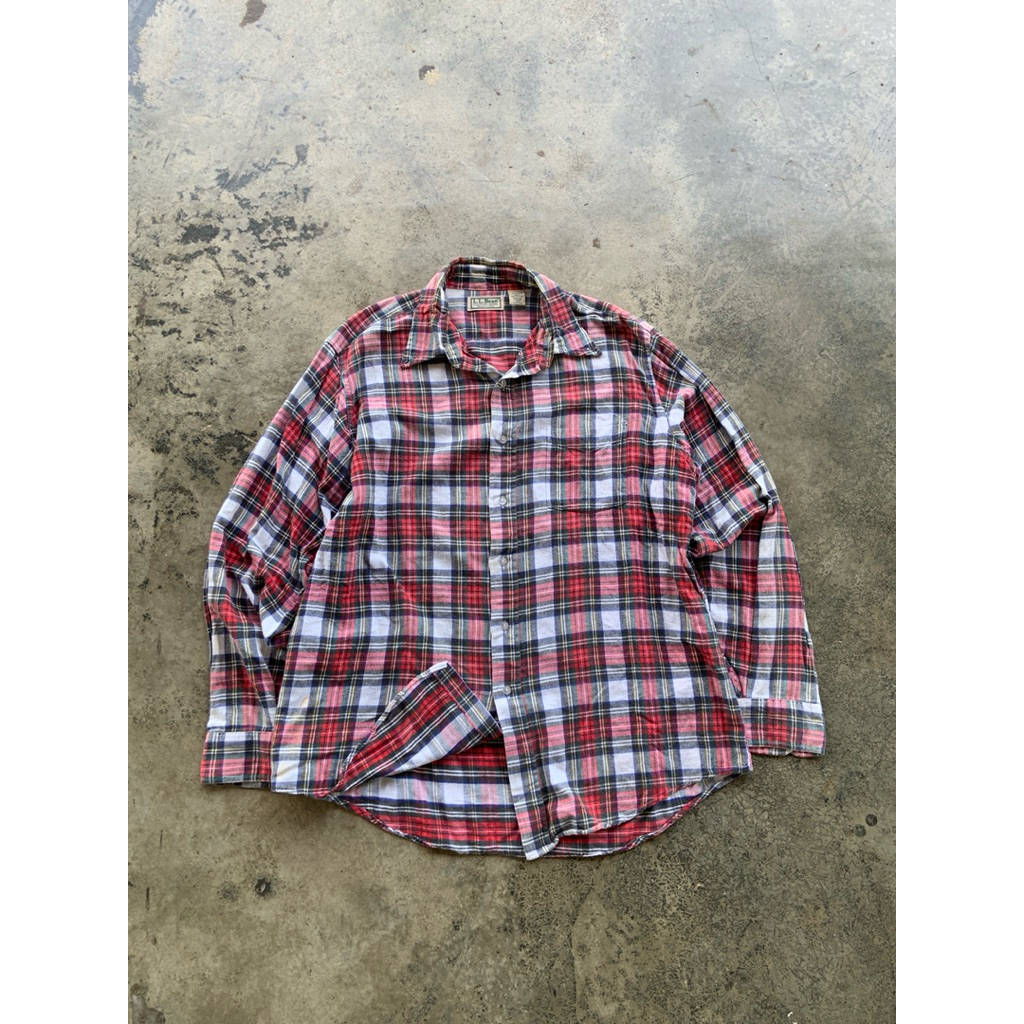 Vintage L.L Bean Red Plaid Shirt
