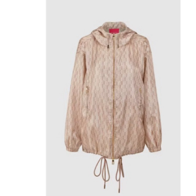 leena monogram parka mocha buttonscarves new sz M/L