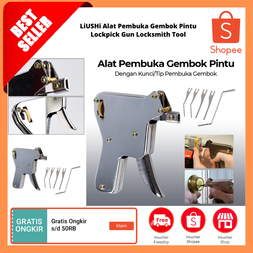 Alat Pembuka Gembok Pintu Lockpick Gun Locksmith Tool / Set Alat Pembuka Kunci Canggih