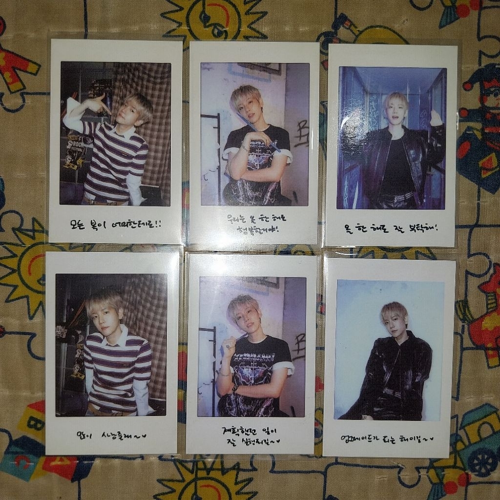 pc polaroid set baekhyun bbh sg26 exo photocard