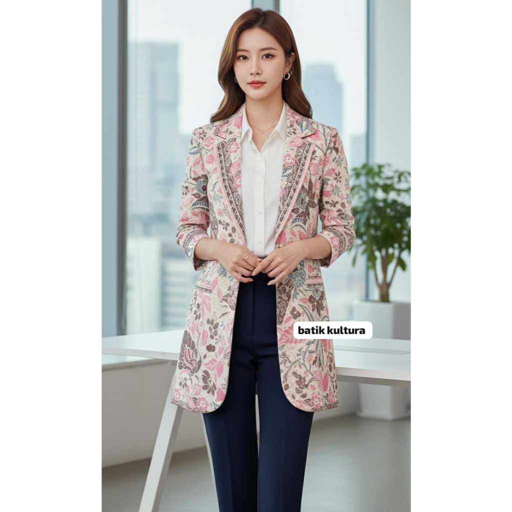 Kultura_Premium Batik Blazer, Neatly Stitched, Dina Motif