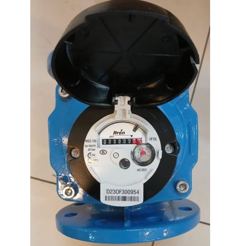 Water Meter ITRON Size 4 Inch DN 100 Type WOLTEX WEG-100/Meteran Air Bersih Merk ITRON 4 Inch DN 100