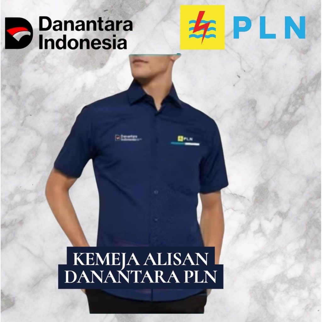 Kemeja Alisan Danantara Pln Seragam Kerja Pln Danantara Baju Kerja Pln.