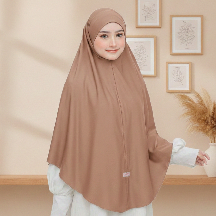 HIJAB KHIMAR BANDANA KHIBAN  XL NO CADAR SYARI Kerudung Instan Muslim Panjang Cantik