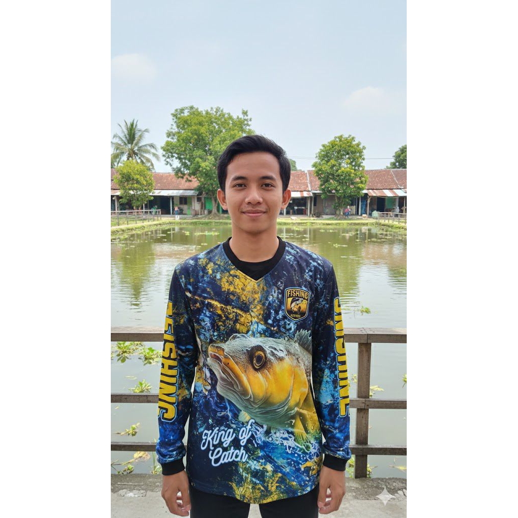 Kaos Jersey Mancing Ikan Fishing Model Oblong Fullprinting Lengan Panjang Terbaru Ukuran M L