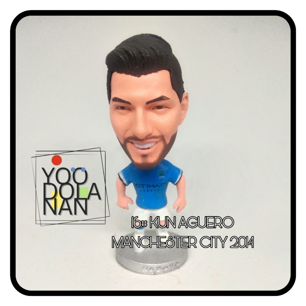 16# KUN AGUERO - MANCHESTER CITY 2014 KODOTO SOCCERWE FIGURE PEMAIN BOLA