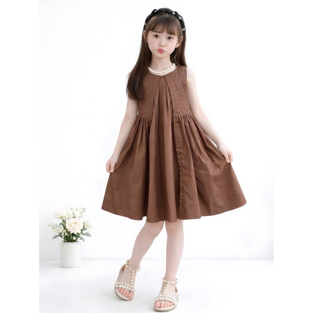 Dress Anak Perempuan Cantik Gaun Anak Simple Elegant Fashion Anak Perempuan Terbaru 2026 Lusi Ro