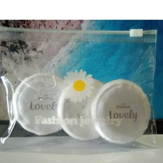 6 Pcs Spons Bedak EMERON LOVELY Free Pouch - Spons Bedak Tabur Berkualitas