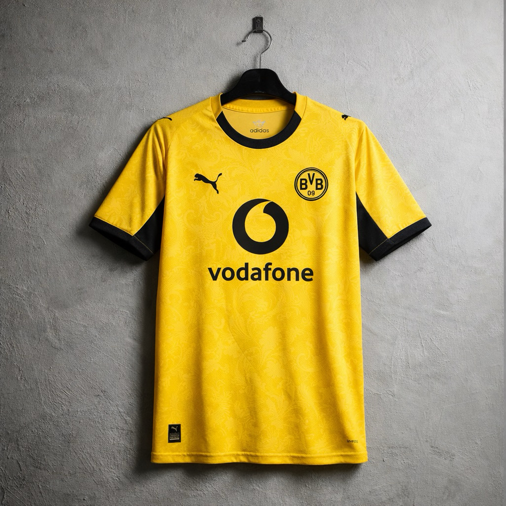 Borussia Dortmund Home 25/26 Jersey | Retro | Vintage Edition | Jersey Bola | Authentic Jersey