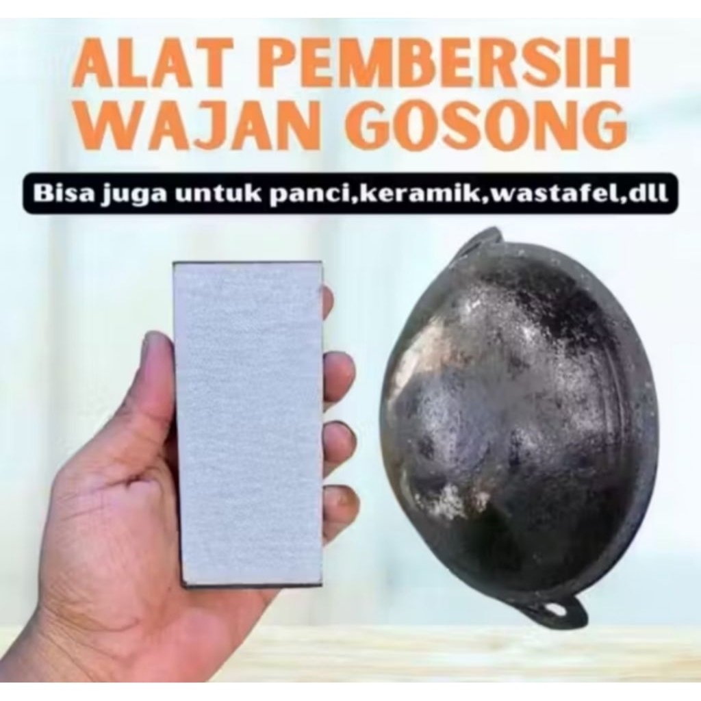 Sikat penggosok wajan gosong / pembersih kerak membandel / alat cuci piring / alat gosok panci wajan