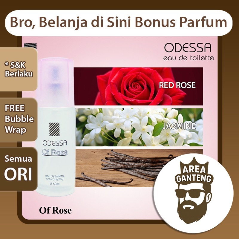 ODESSA EDT Perfume of Rose | Parfum EDT 60ml Odesa Eau de Toilette BPOM Pria Wanita * Area Ganteng *