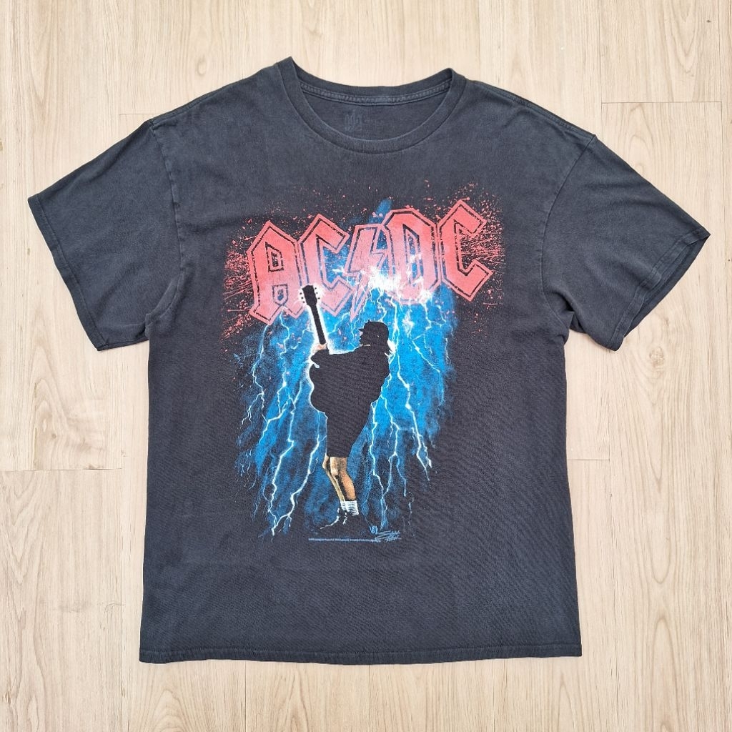 vintage kaos band acdc rolling stones metallica