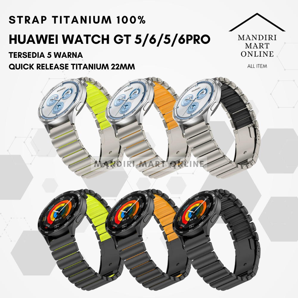 Strap Titanium Huawei Watch GT 5 / GT 6 / GT 5 Pro / GT 6 Pro 46mm Tali Pengganti Premium Huawei Wat