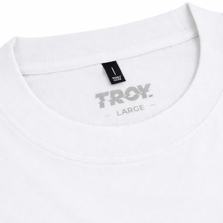 Troy Company Tshirt White Cat Rocket - Kaos Lengan Pendek Kaos Putih MTD 3532
