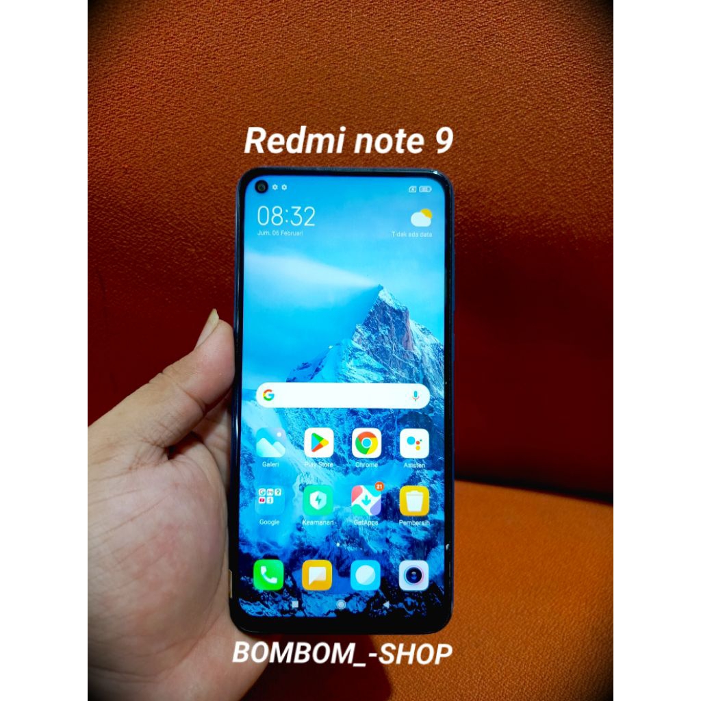 redmi note 9 hp second Ram 4/64 hp normal layak pake minus lecet pemakaian