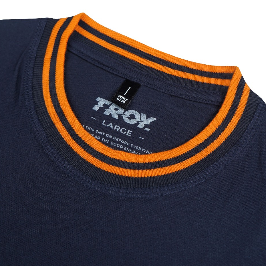 Troy Company Neck Stripe Tshirt Navy Classic - Kaos Lengan Pendek Kaos Navy KST 3543-2N2O