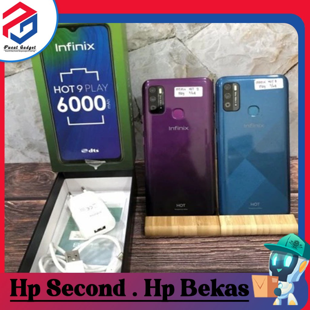 Infinix Hot 9 Play Ram 2/32GB | Ram 3/64GB | Ram 4/64GB Second Pusat Gadget