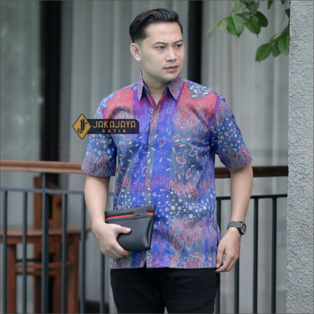 Batik Pria Tenun Tebal Ekslusif Motif Jaminan Tidak Ada Kembaran Lengan Pendek Furing Premium Warna 