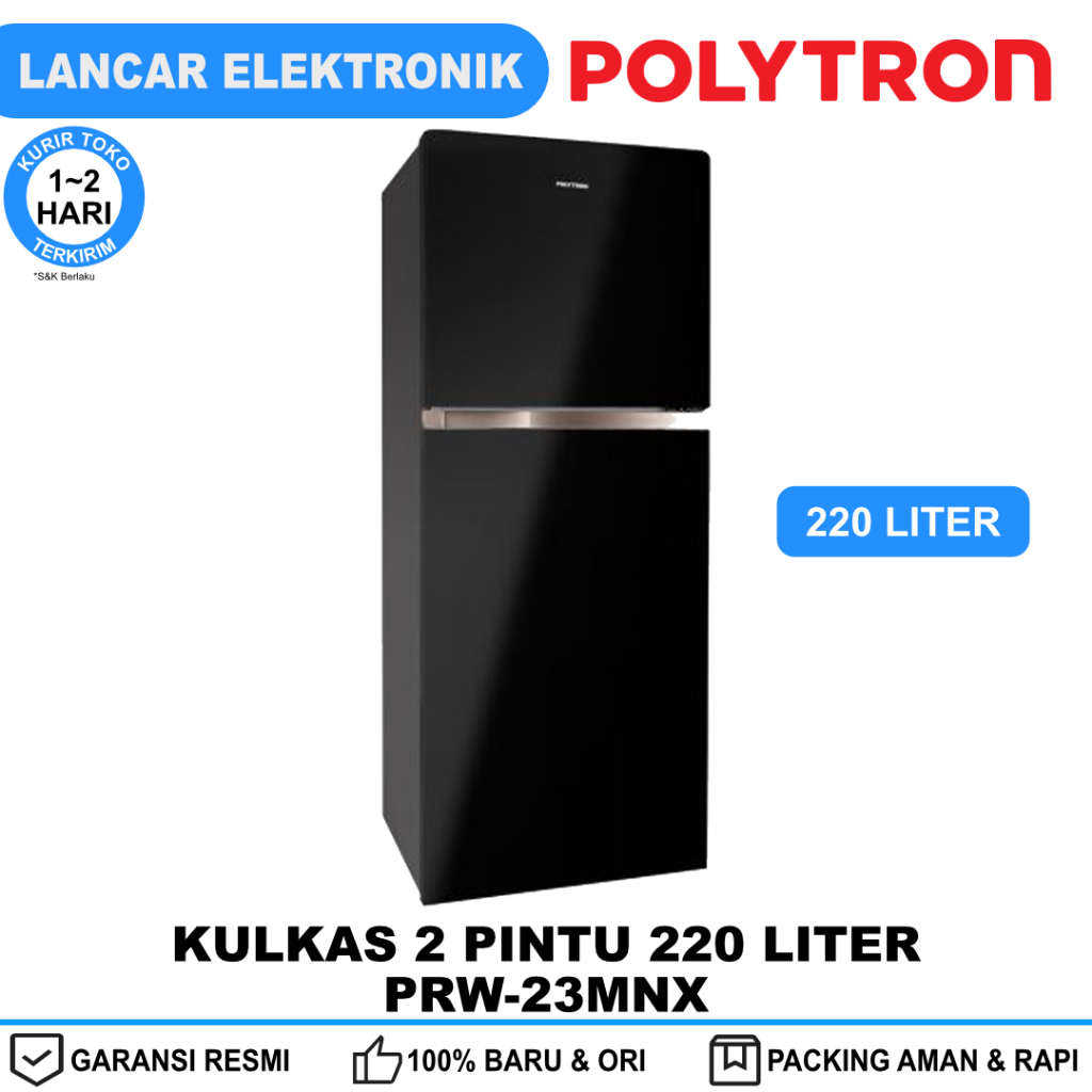 Kulkas 2 Pintu Polytron Belleza 220 Liter 200 Liter PRW23MN PRW-23MN