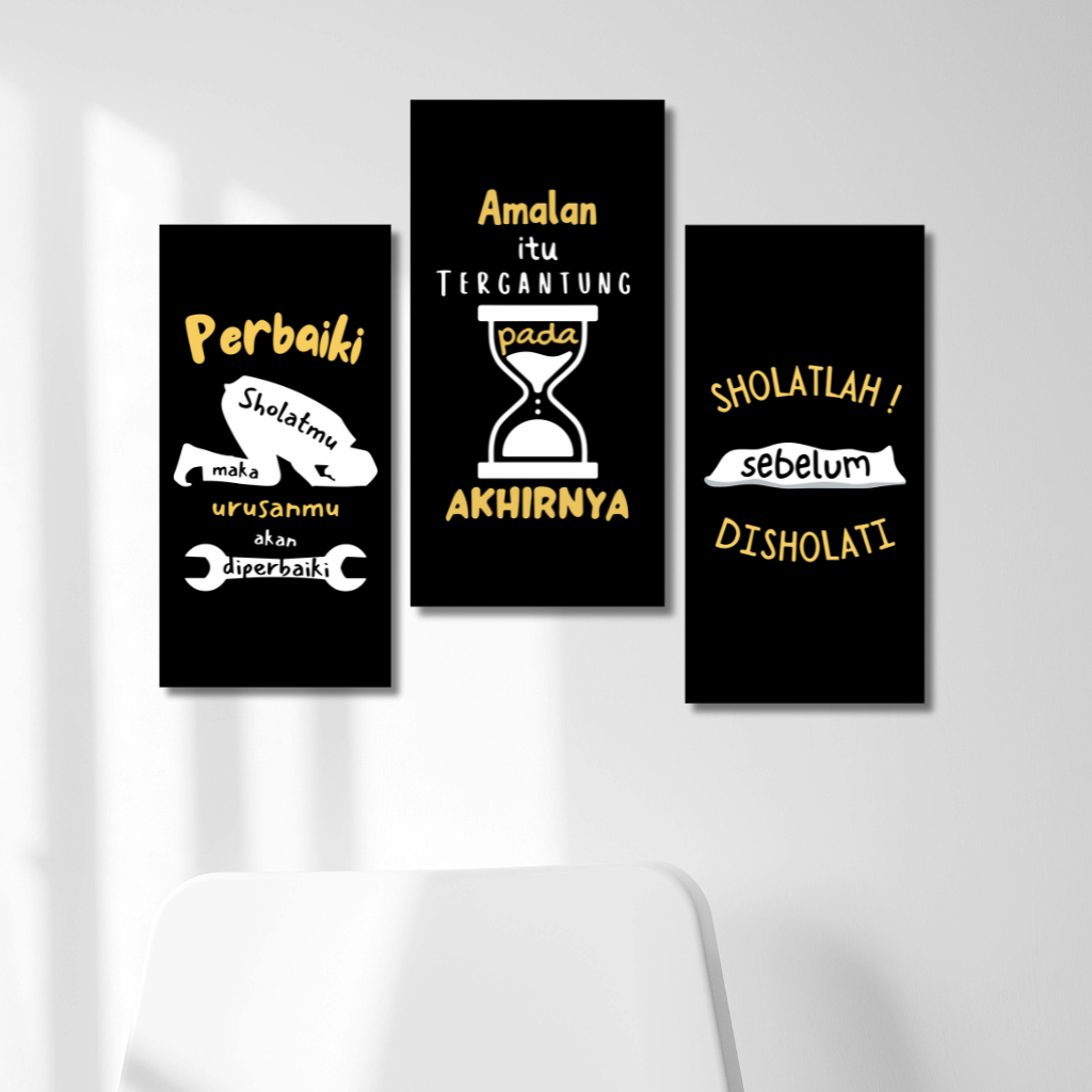 Hiasan Dinding Wall Decor Kaligrafi Motivasi Islami Sholatlah Sebelum Disholati Pajangan Ruang Tamu