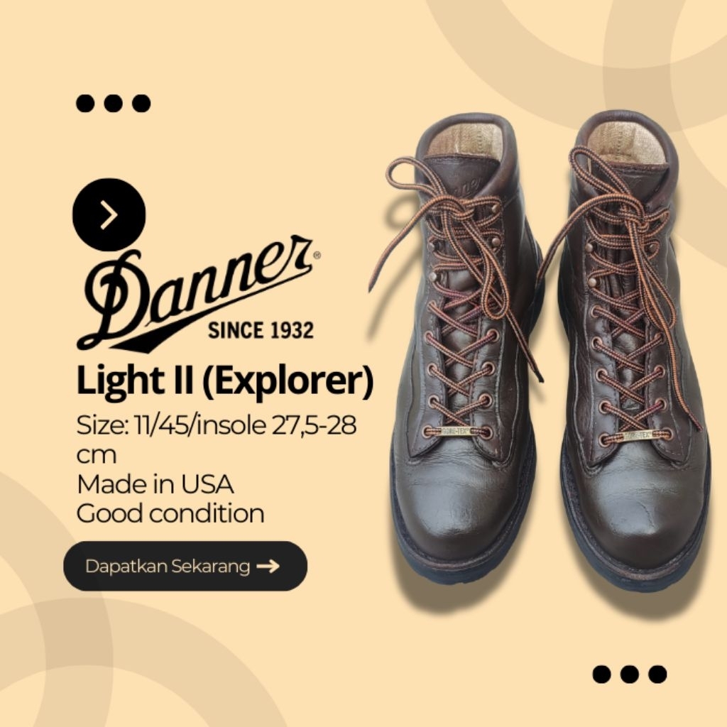 Danner Light II All Leather Brown (disebut juga Danner Explorer)