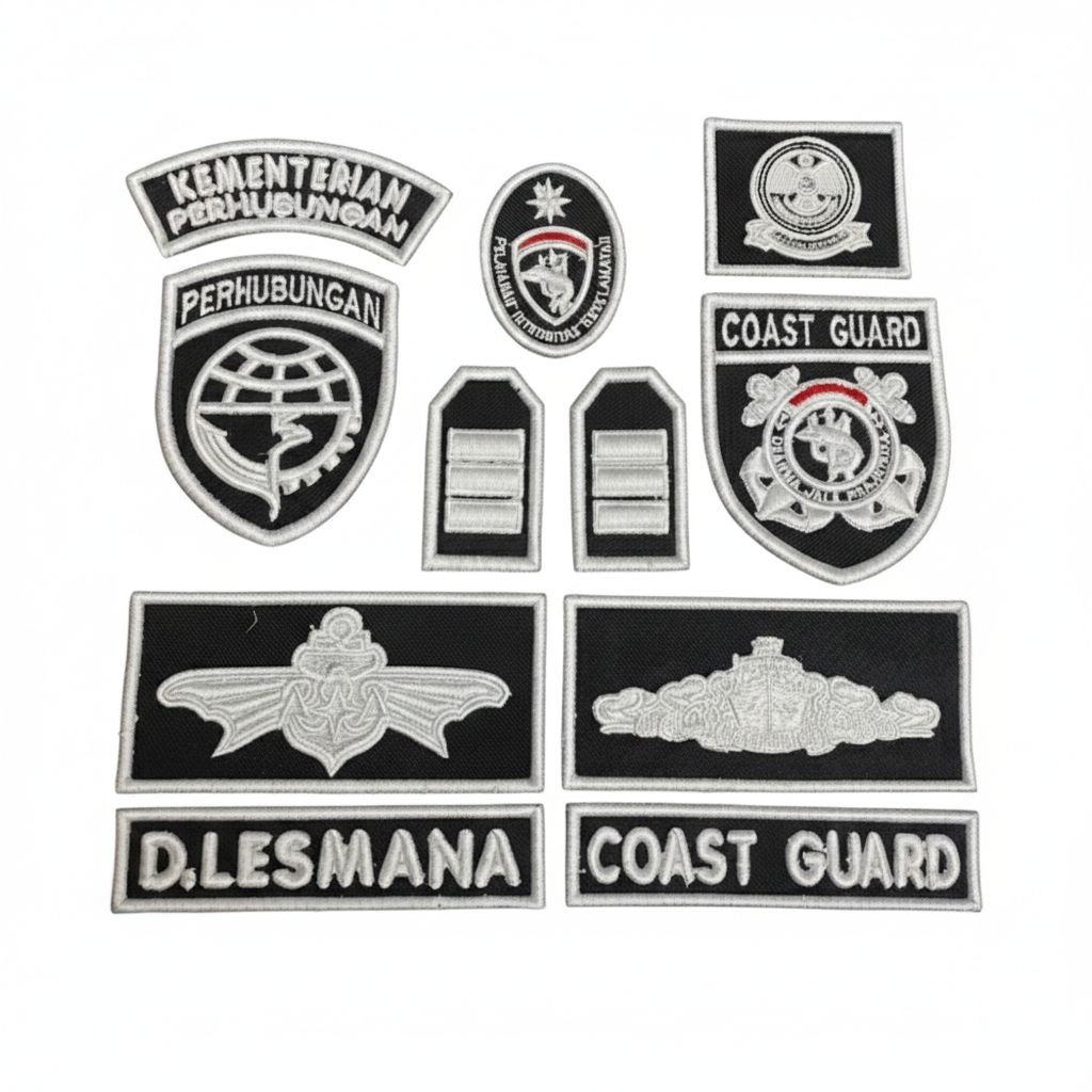 Bordir Timbul Coast Guard