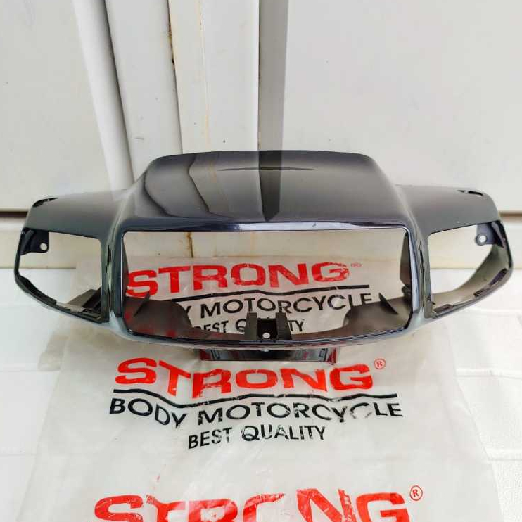 COVER BATOK TOTOK LAMPU DEPAN SATRIA 2TAK 2 TAK LUMBA WARNA HITAM STRONG BAHAN TEBAL PRESISI