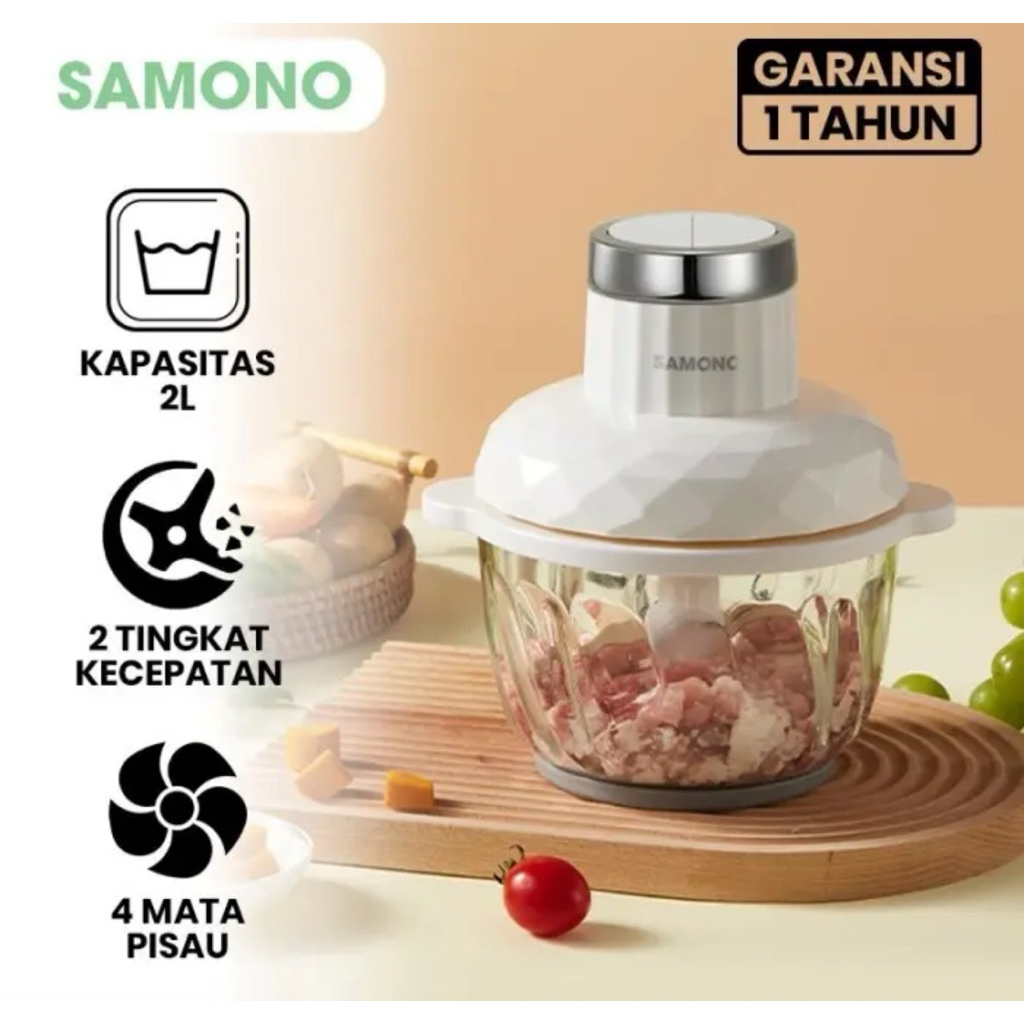 CHOPPER SAMONO C300 - CHOPPER DAGING SAMONO 2 LITER - BLENDER DAGING SAMONO - FOOD CHOPPER SAMONO - 