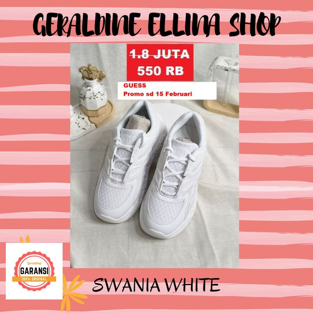 Sepatu sneakers Guess wanita 100% original SWANIA