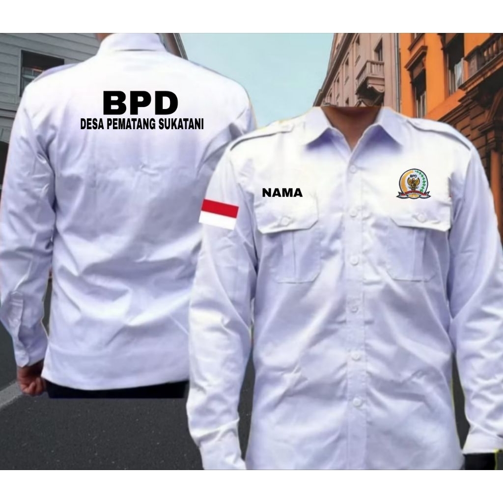 ready stok bordir Kemeja BPD baju BPD seragam BPD Pdh BPD kemeja kerja BPD baju kerja BPD kemeja bad