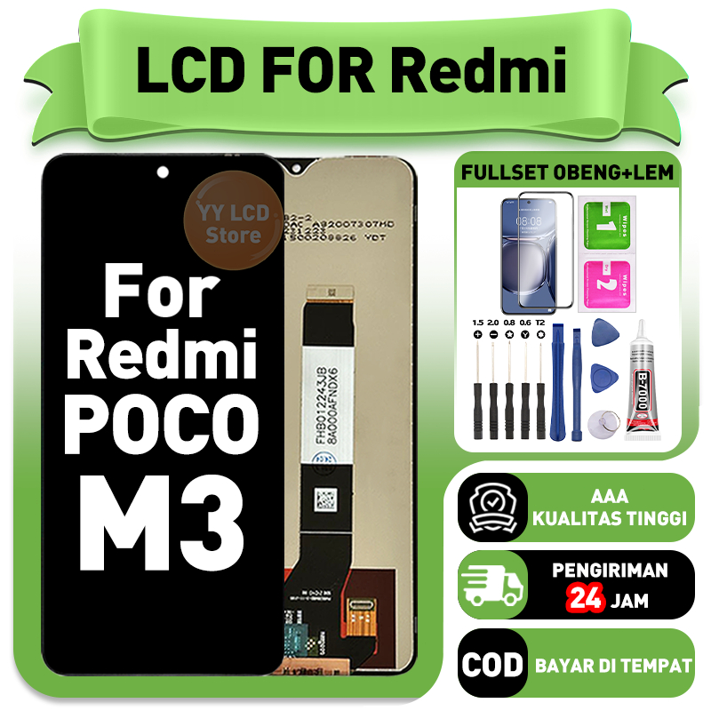 LCD FOR POCO M3 Fullset Touchscreen hp layar Replacement LCD Kompatibel Untuk Glass Touch Screen Dig