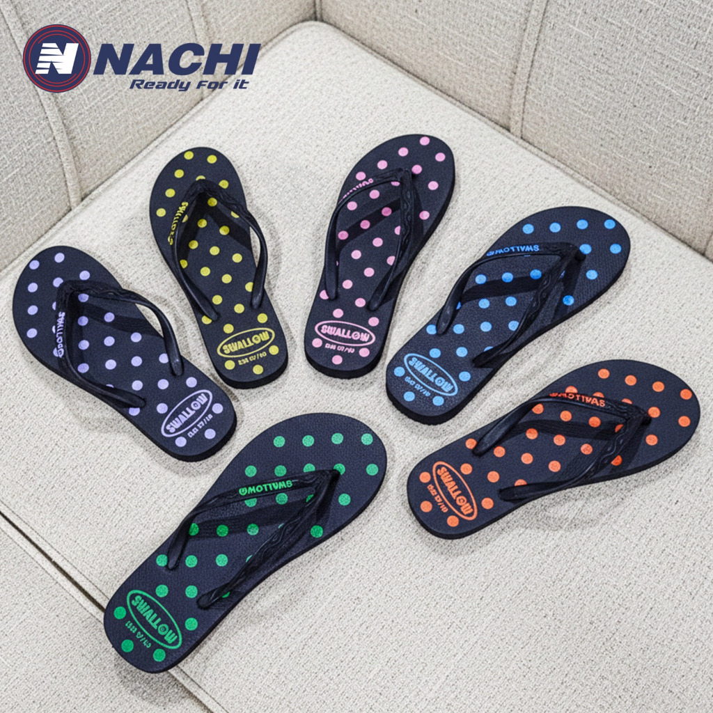 Sandal Jepit Swallow Polkadot Black - 37/42