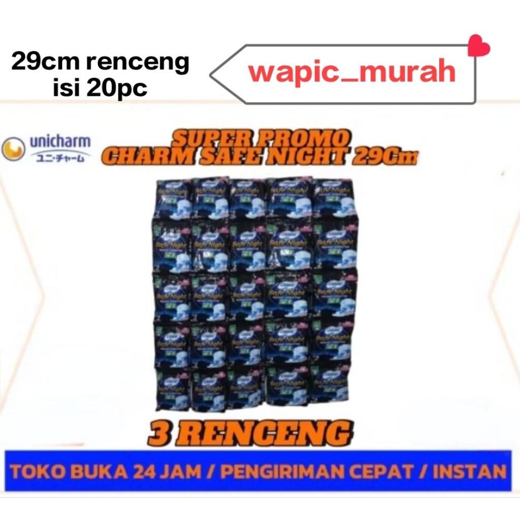 charm night 29cm 1renceng isi 20pcs